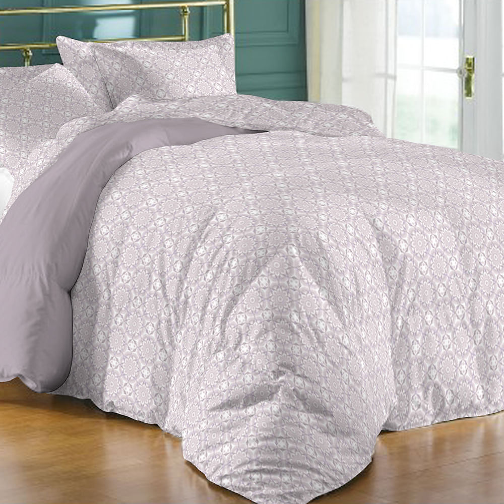 Edredón Estampado Krea Queen Plaza Polialgodón 144H Boho