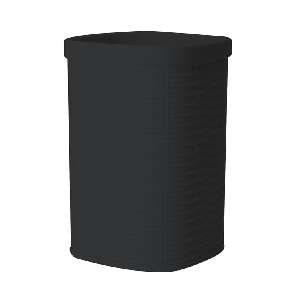 Portacepillo Krea Look Rattan Negro