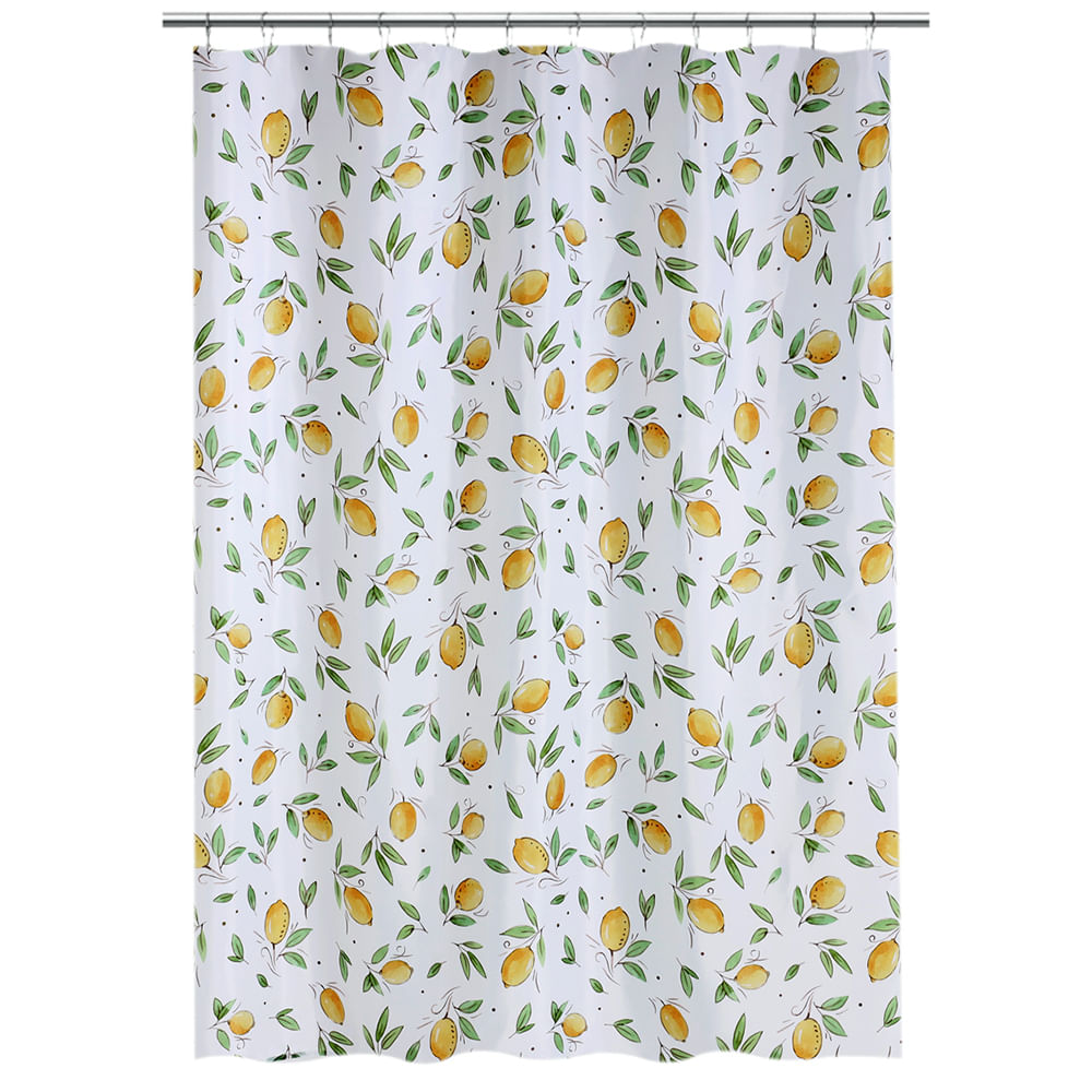 Cortina de Baño Krea Panel Poliéster Limones