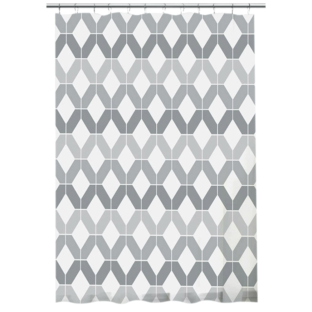 Cortina de Baño Krea PVC con Ganchos Geo