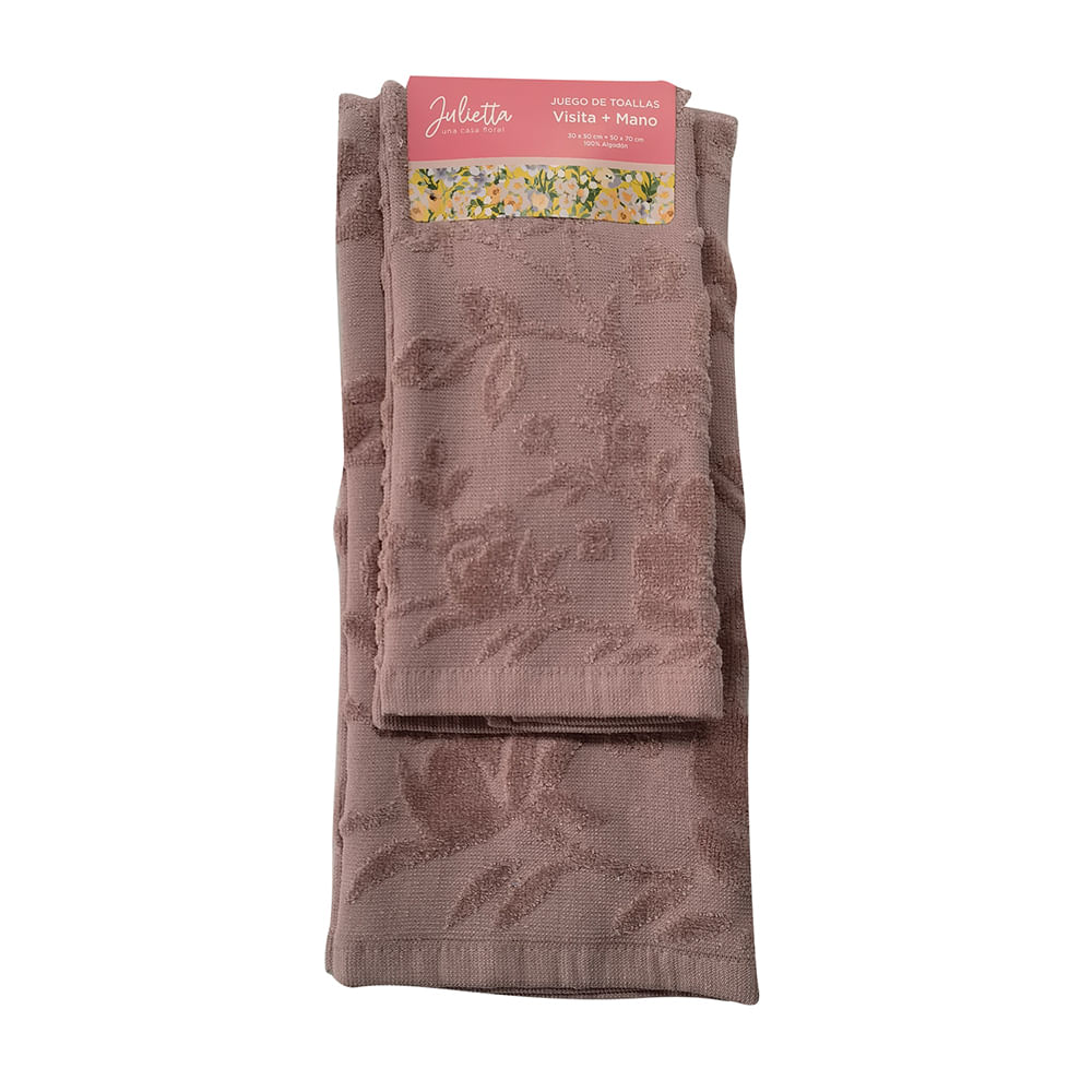 Pack 2 Toalla Visita Krea Mano Julieta