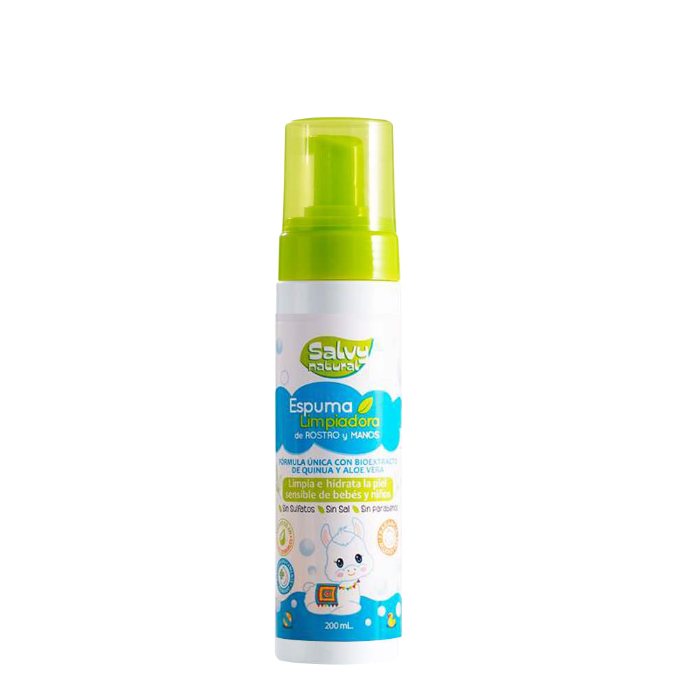 Espuma Limpiadora de Rostro y Manos Salvy Natural 200ml
