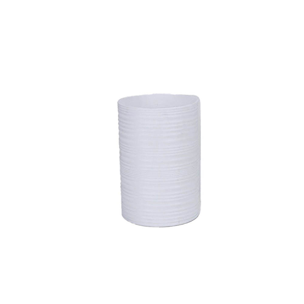 Portacepillo Krea Plástico Redondo Blanco