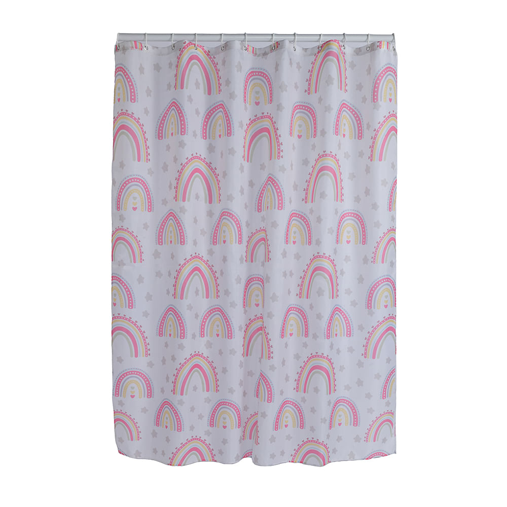 CORTINA BANO POL KIDS C-GANCHOS-ARCOIRIS
