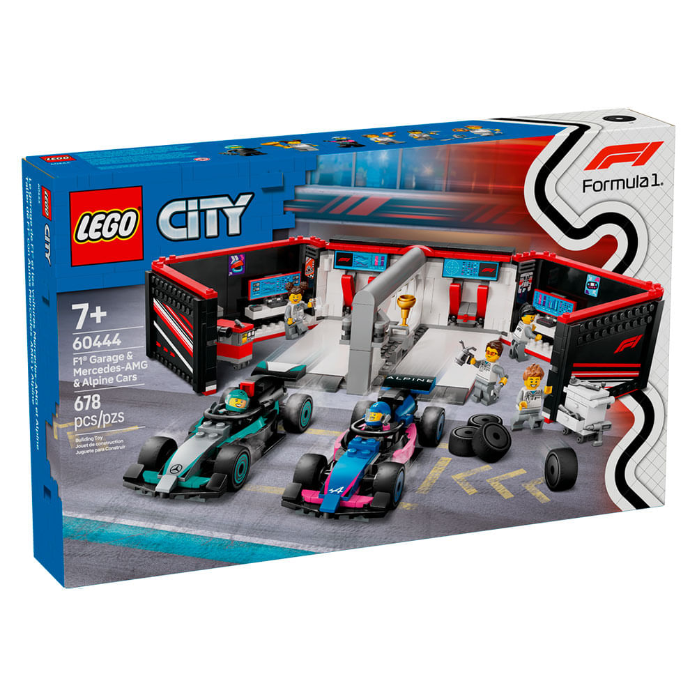 Set Lego Garaje y Coches Mercedes y Alpine
