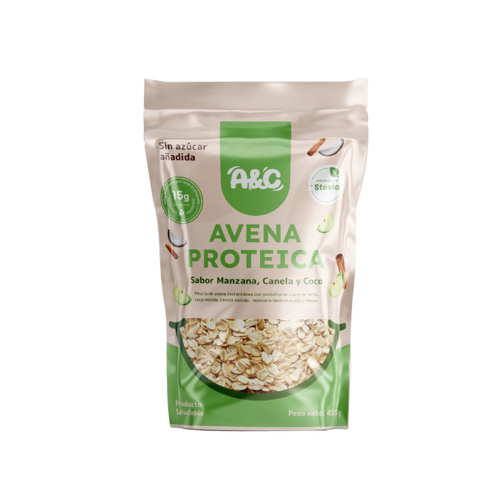 Avena Protéica Avena & Canela Sabor Manzana 455g