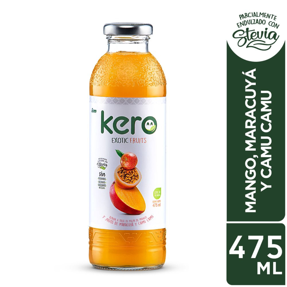 Jugo de Mango, Maracuyá y Camu Camu Kero Botella 475 ml