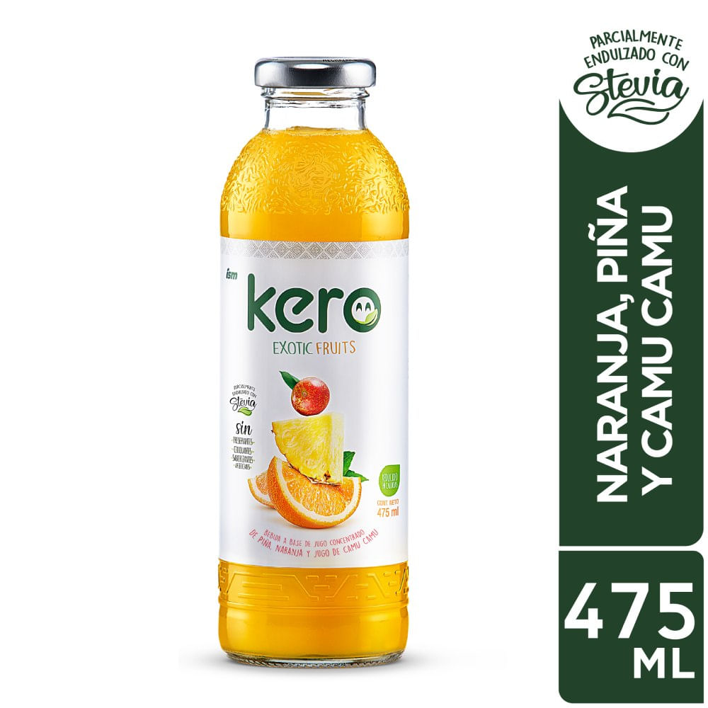 Bebida de Naranja, Piña y Camu Camu Kero Botella 475ml