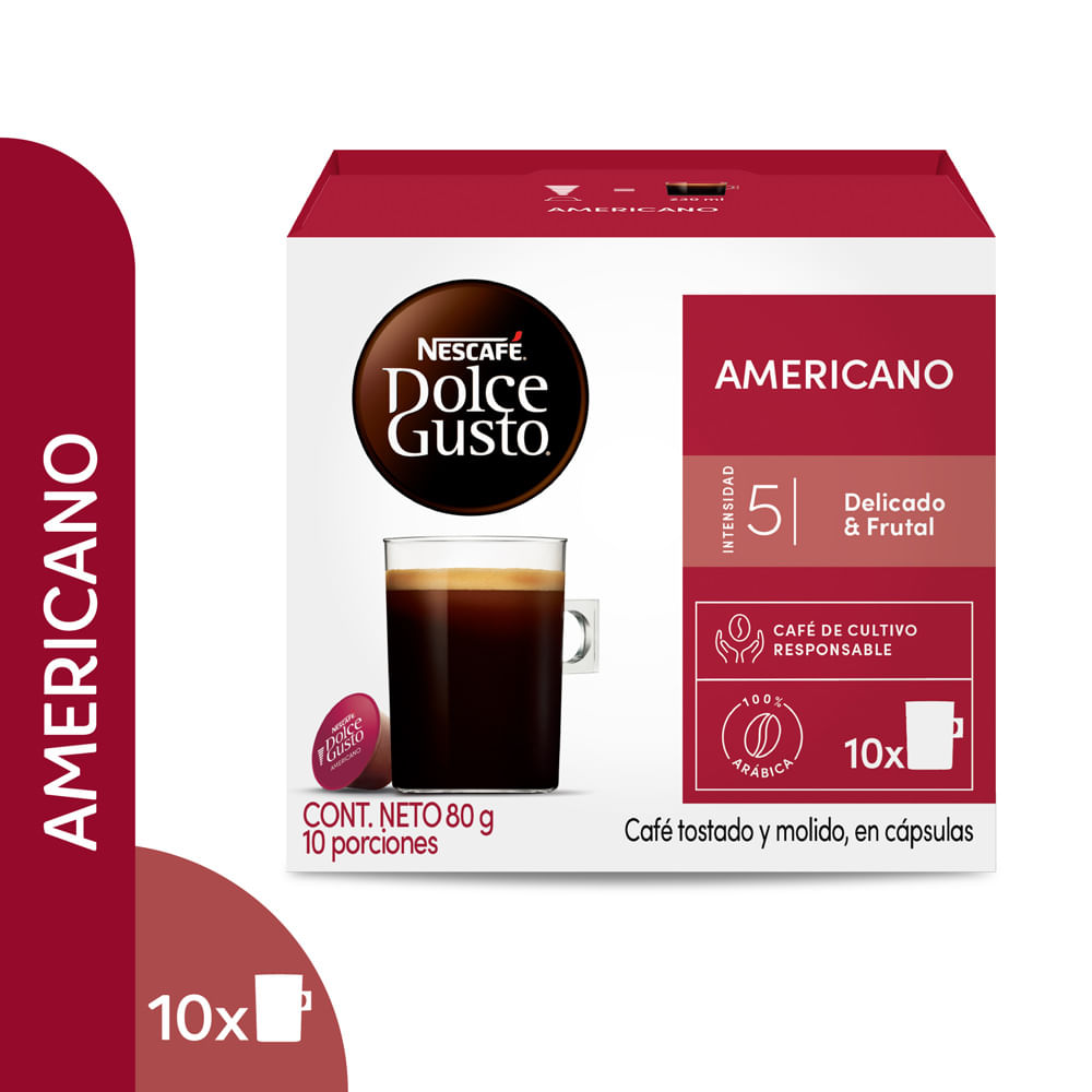 Cápsulas de Café Nescafé Dolce Gusto Americano 10un