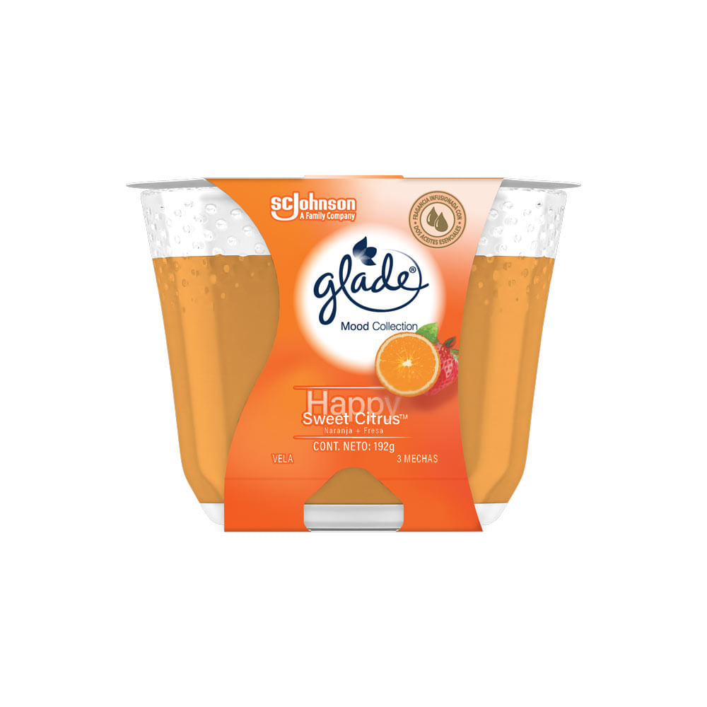 Vela Aromática Glade Vela Happy Sweet Citrus 192g
