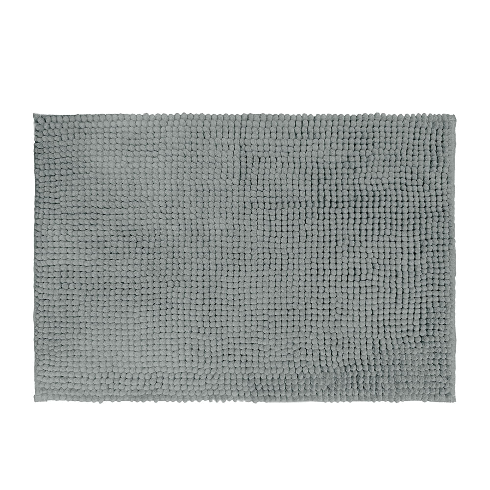 Piso Baño Krea Shaggy Microfibra 40x60cm Gris
