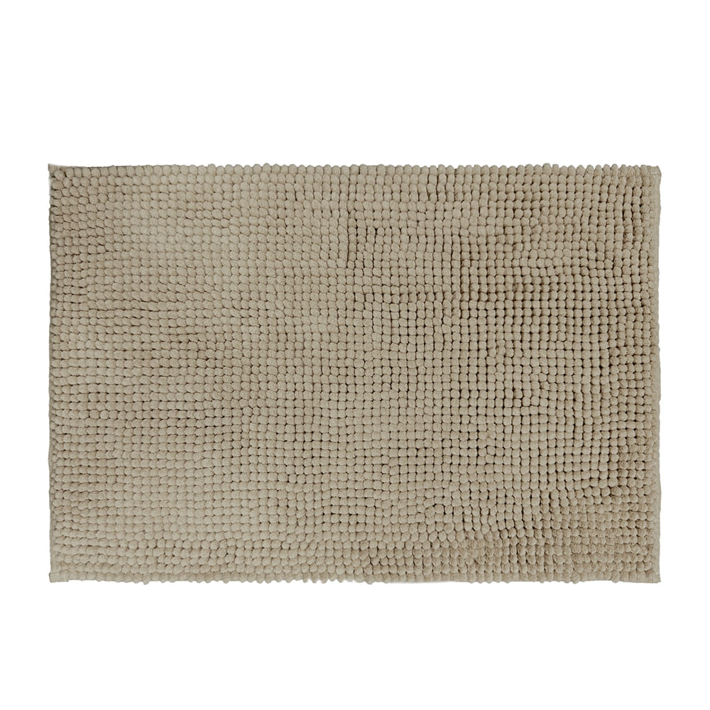 Piso Baño Krea Shaggy Microfibra 40x60cm Taupe