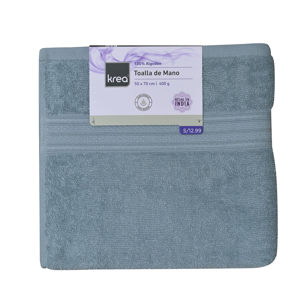 Toalla Mano Krea 50x70cm 400gsm Aqua