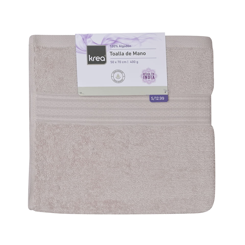 Toalla Mano Krea 50x70cm 400gsm Ecru