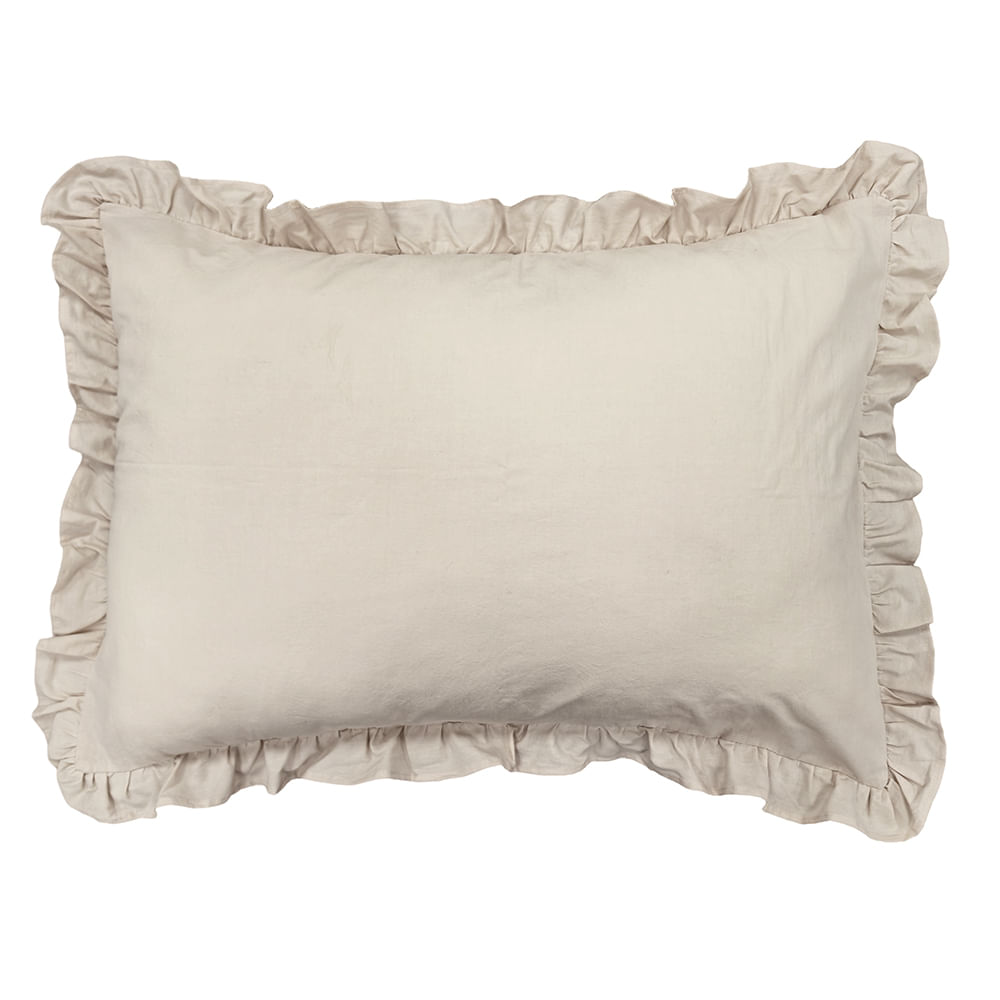 Funda Almohadon Krea Algodón Vuelos Ecru