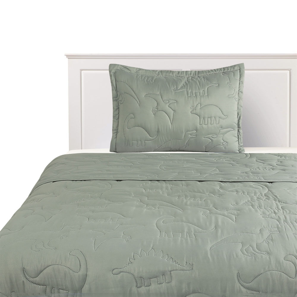 Quilt Estampado Krea Microfibra 1.5 Plaza Kids Dino