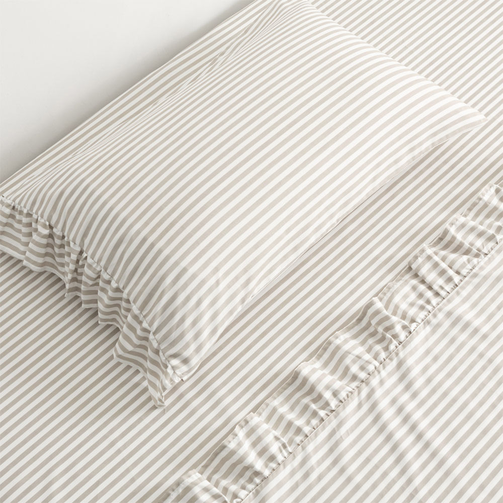 Juego de Sabana Aplicación 1.5 Plaza Microfibra Kids Ruffle