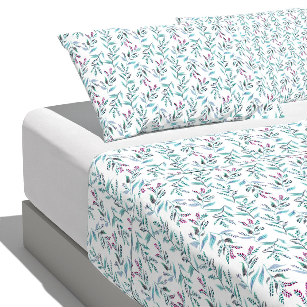 Sabana Krea Estampado Quen Plaza Microfibra 75gsm Surtido