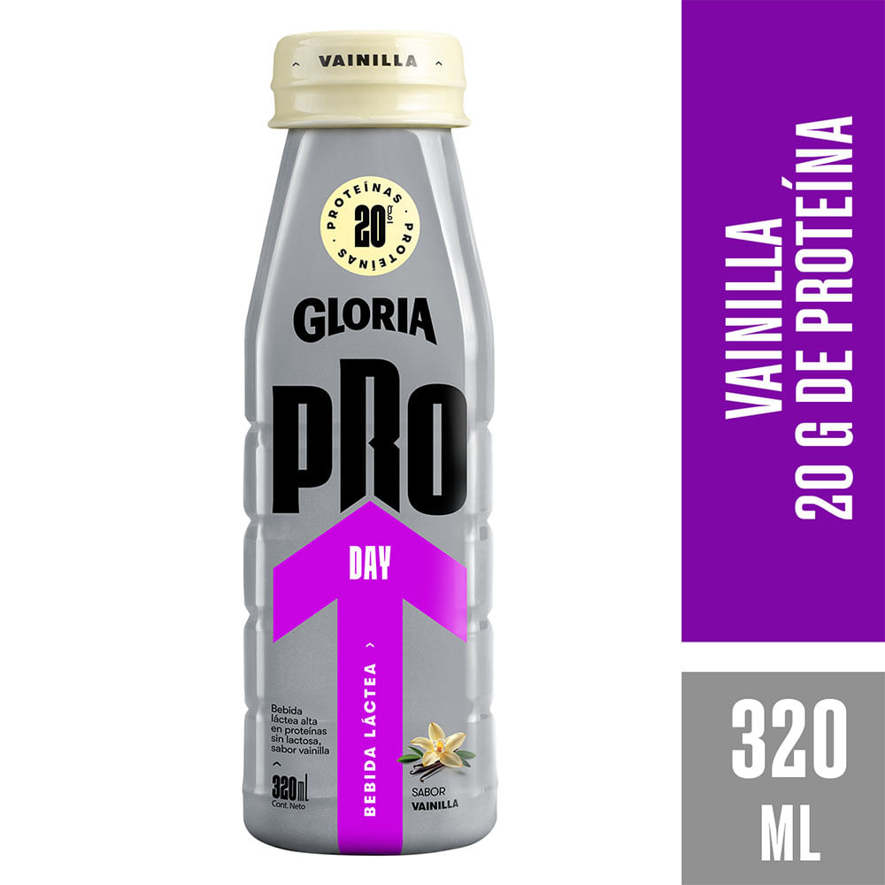 Bebida Láctea Gloria Pro Day Sabor Vainilla Botella 320ml