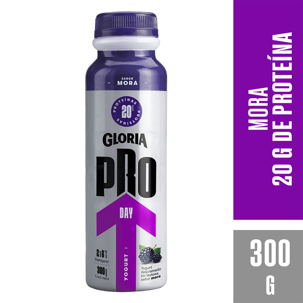 Yogurt Bebible Gloria Pro Day Mora Botella 300g