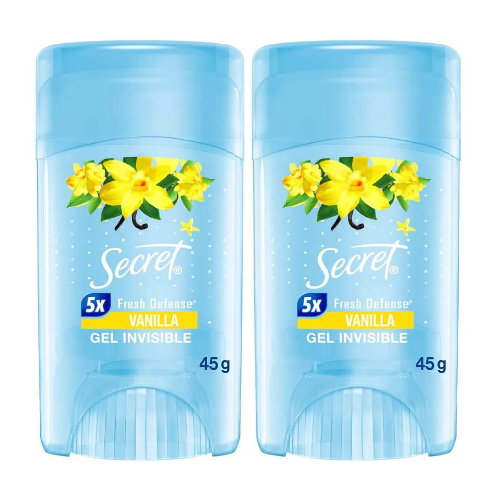 Twopack Gel Antitranspirante Secret Vainilla 45g