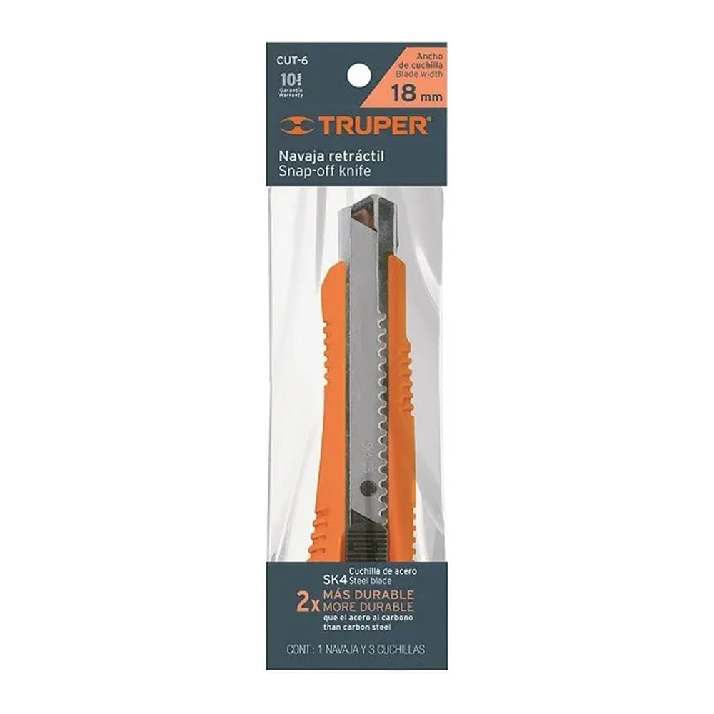 Cuchilla Retráctil Truper 18mm