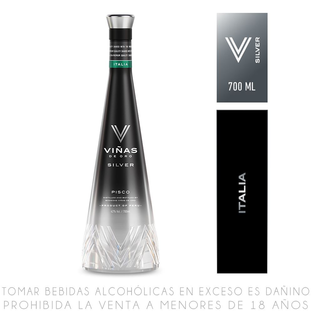 Pisco Puro Italia Viñas de Oro Silver Botella 700ml