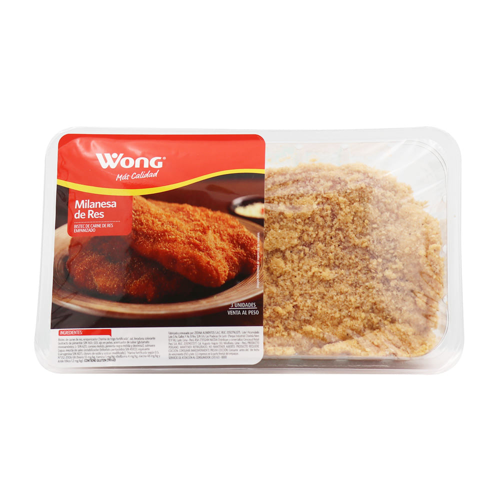 Milanesa de Res Wong x kg