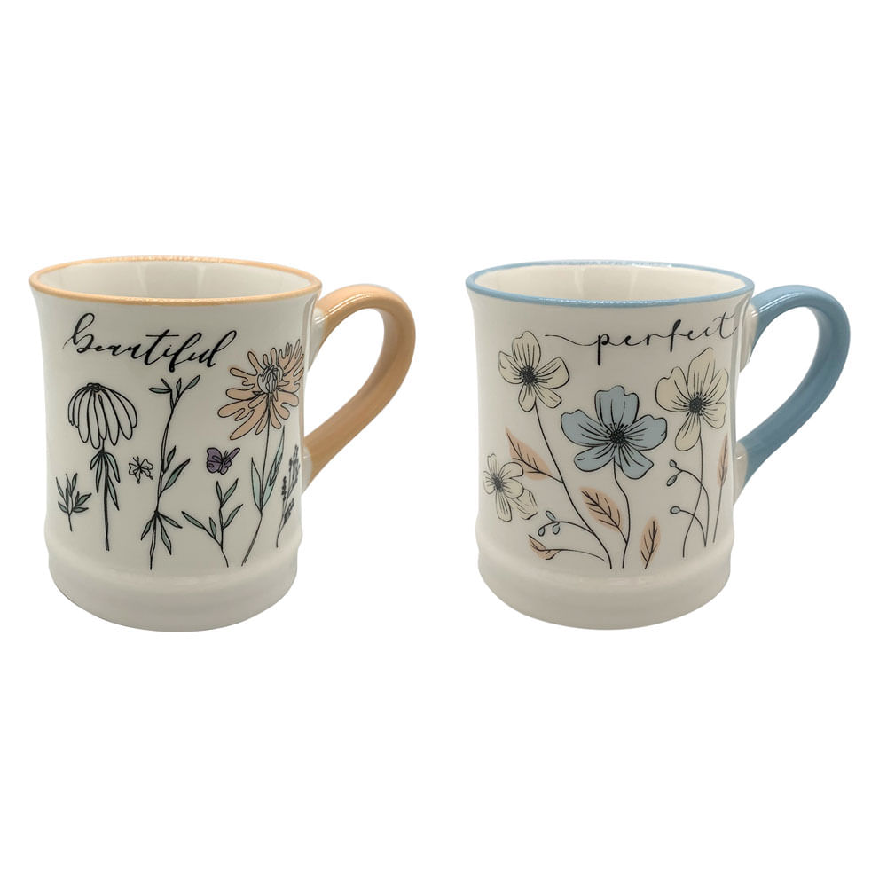 Taza Krea Summer Flowers 340ml Surtido