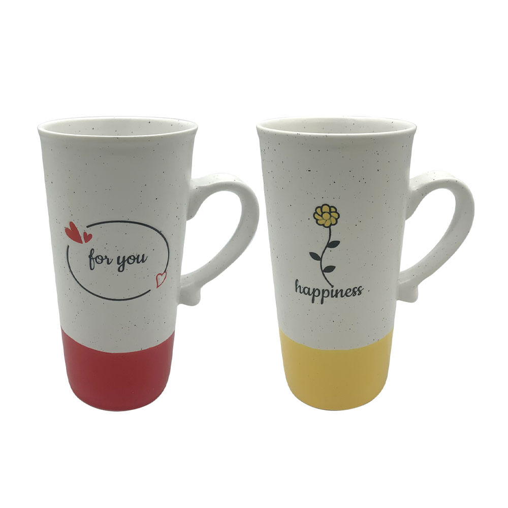Taza Krea Bicolor Mensajes 560ml Surtido