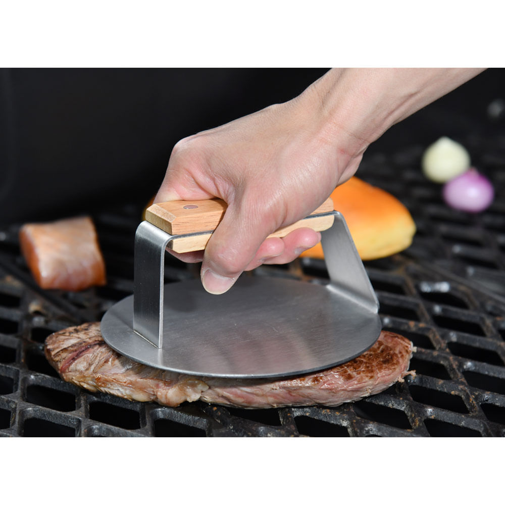 Prensa para Carne Beef Maker Acero Inox Redonda