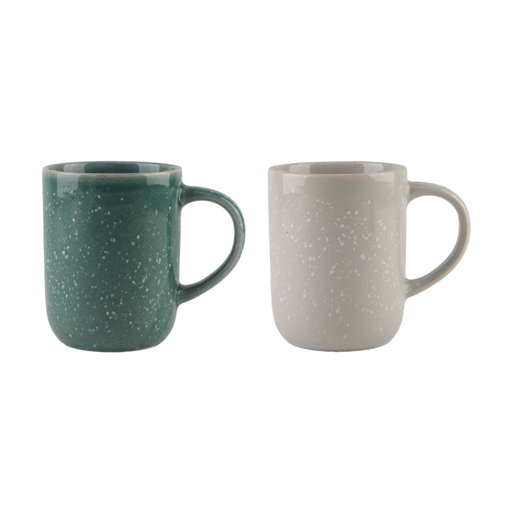 Taza Krea Recto Reactive Glaze With Speckle 475ml Surtido