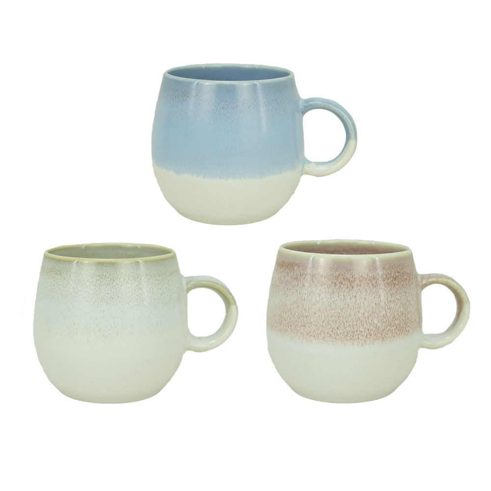 Taza Krea Belly Esmalte Reactivo 450ml Surtido