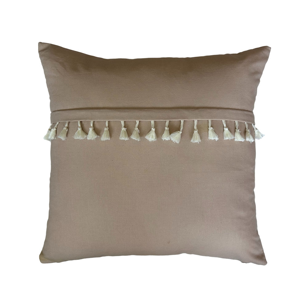 Cojín Pompones Ecru 50x50cm