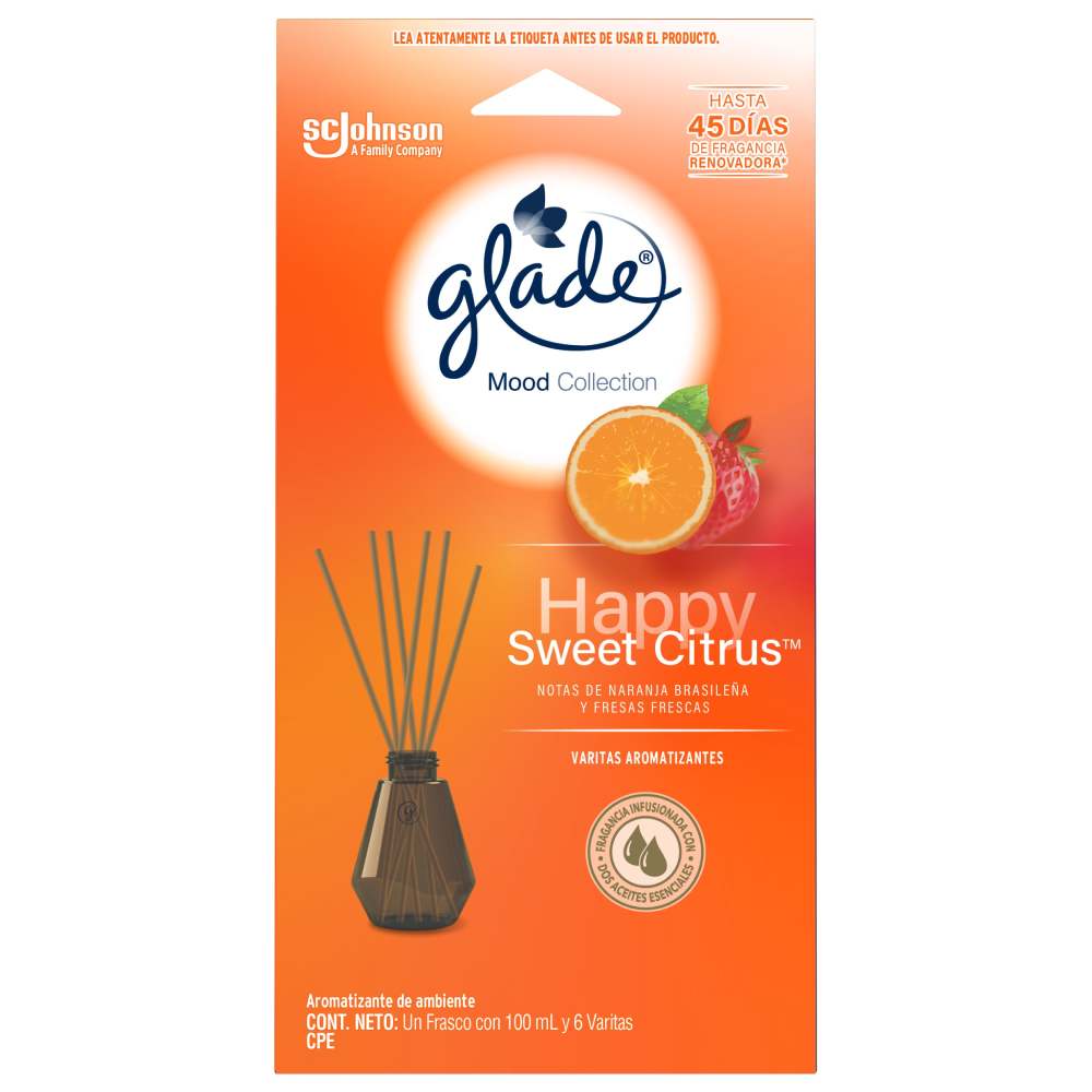 Varitas Aromatizante Glade Mood Collection Happy Sweet Citrus 100ml