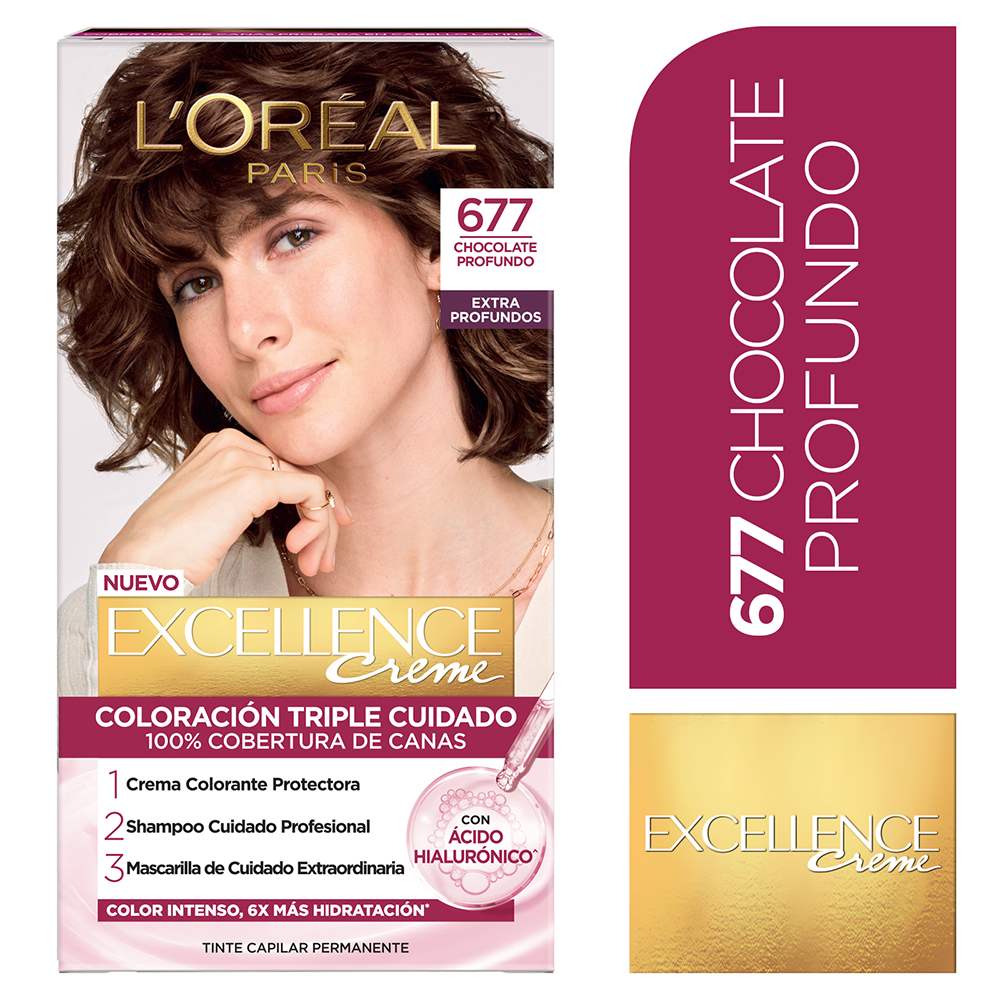 Tinte para Cabello 677 Chocolate Profundo Creme Caja 162.5 ml