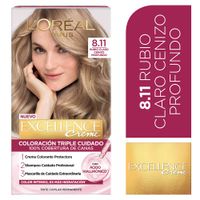 Tinte para Cabello 8.11 Rubio Claro Cenizo Profundo Creme Caja 162.5 ml