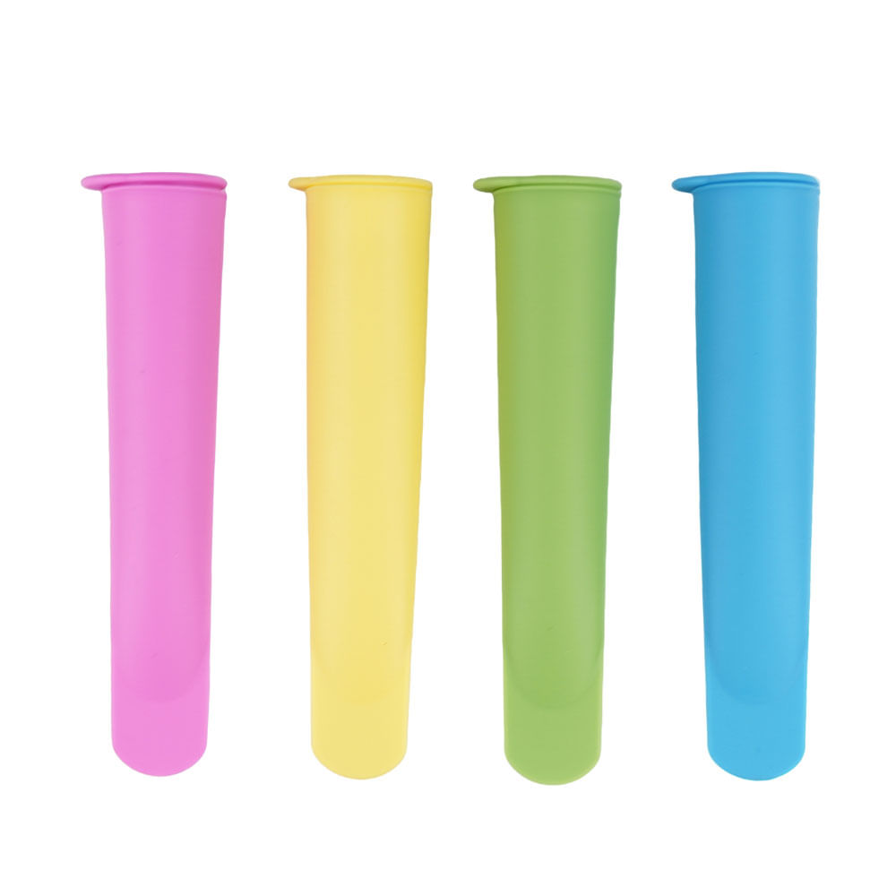 Molde Helado Krea Silicona 4un Forma Tubo