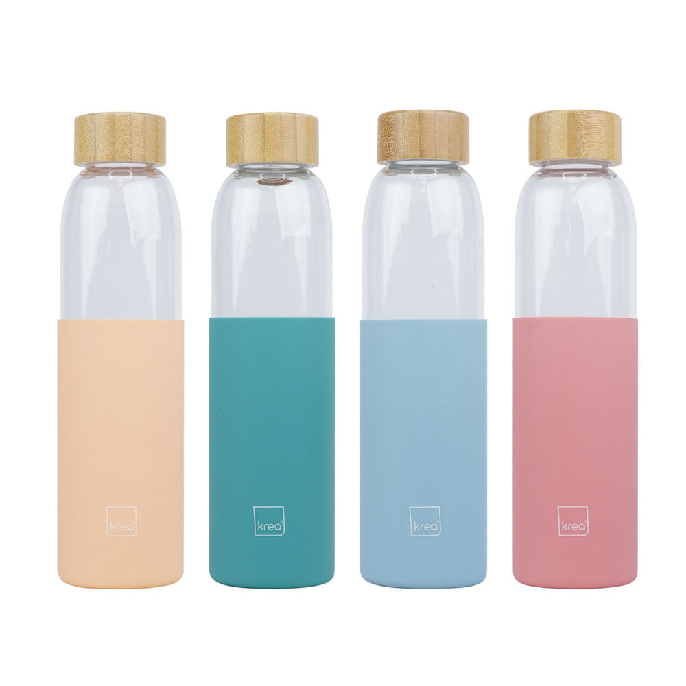 Botella Krea Vidrio Silicona