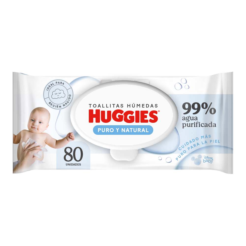Toallitas Húmedas Huggies Puro & Natural 80un