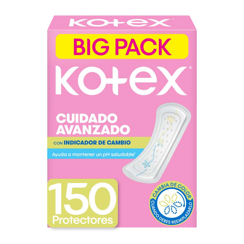 Protectores Diarios Kotex Indicador de Cambio 150un