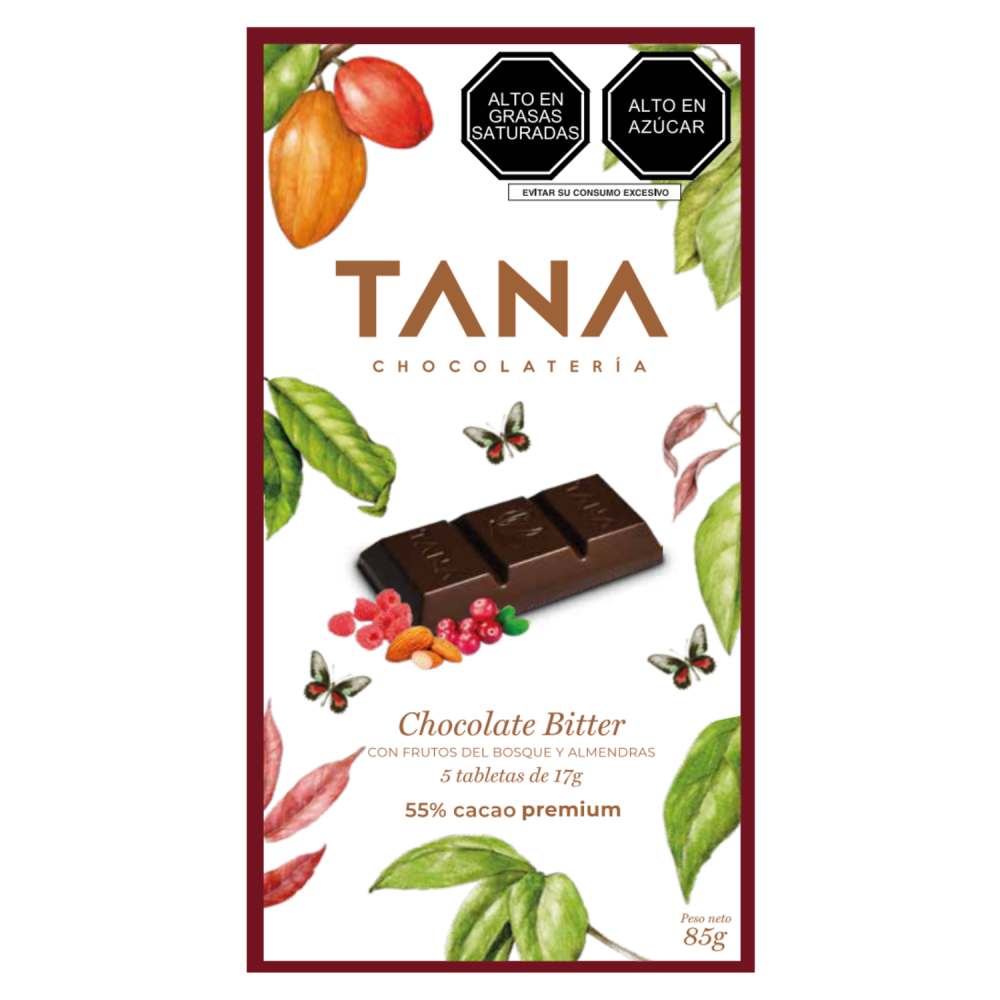 Chocolate Bitter Tana Frutos del Bosques 85g
