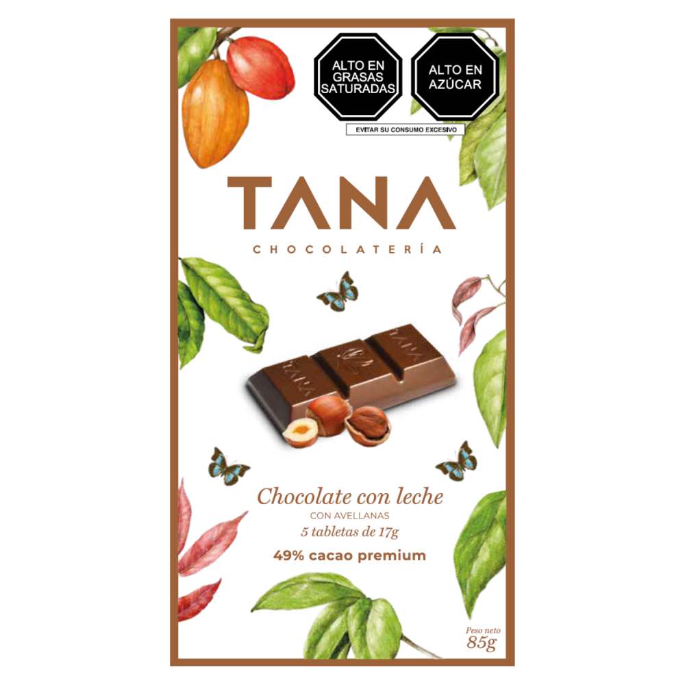 Chocolate con Leche Tana Avellanas 85g