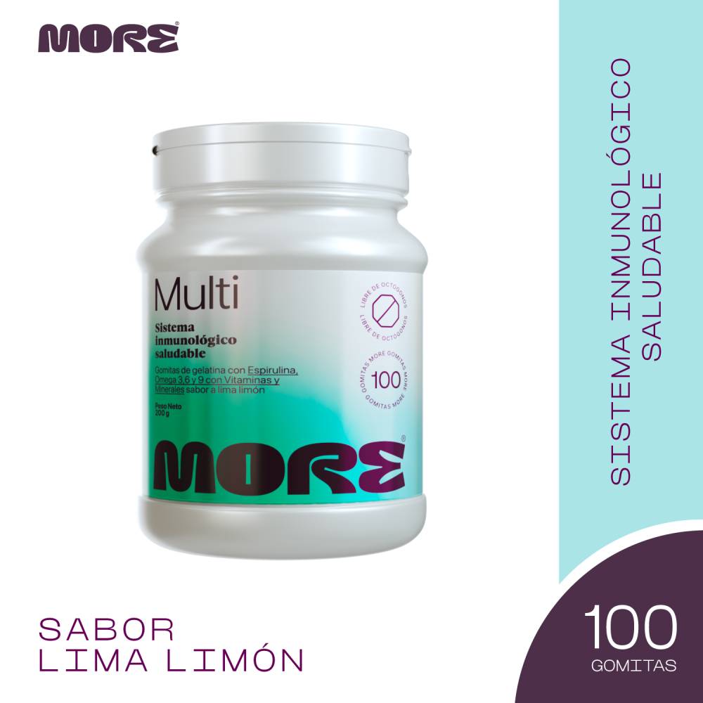 Gomitas de Gelatina More+ Multivitamin 100un