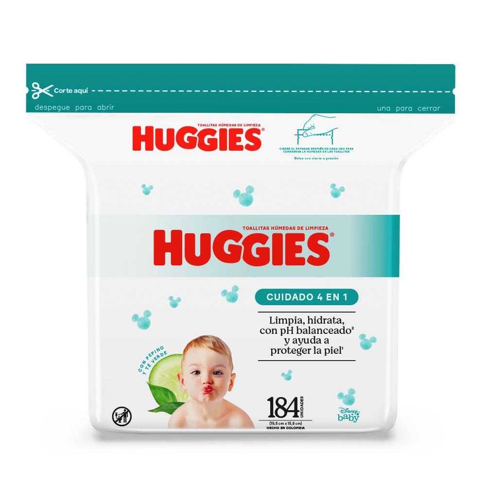 Toallitas Húmedas Huggies Cuidado 4 en 1 184un