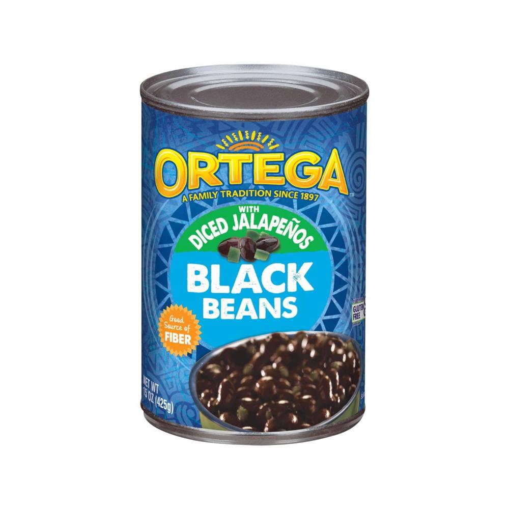 Frijoles Negros con Jalapeños Ortega 425g