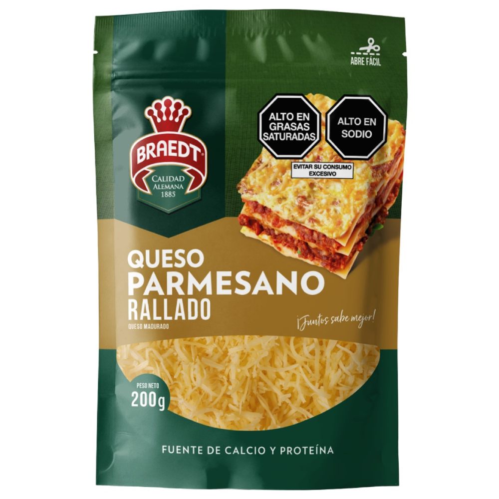 Queso Parmesano Braedt Rallado 200g