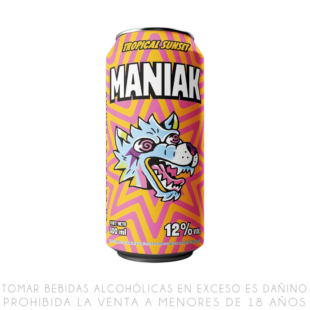 Bebida Ready to Drink Maniak Tropical Sunset Lata 500ml