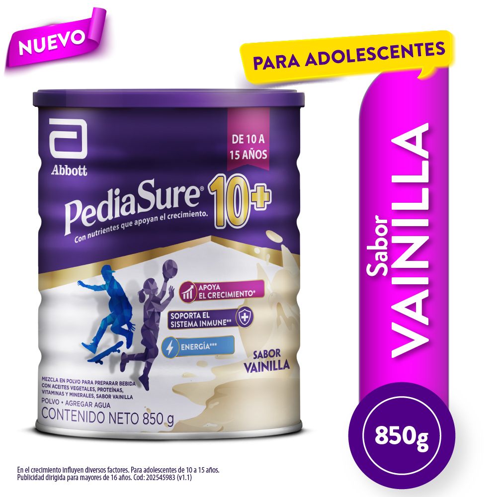 Suplemento Nutricional en Polvo Pediasure 10+ Vainilla 850g