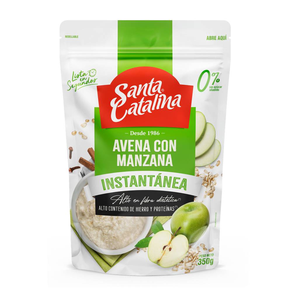 Avena Instantánea con Manzana Santa Catalina 350g